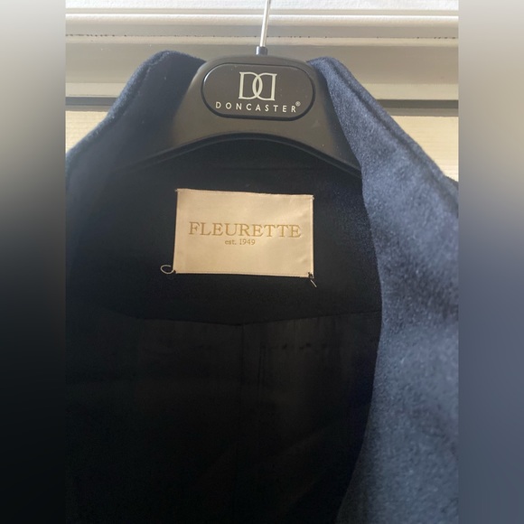 Fleurette Coat 100% Wool Stand collar 5 button Sz18 Like New worn once or twice - Picture 8 of 15
